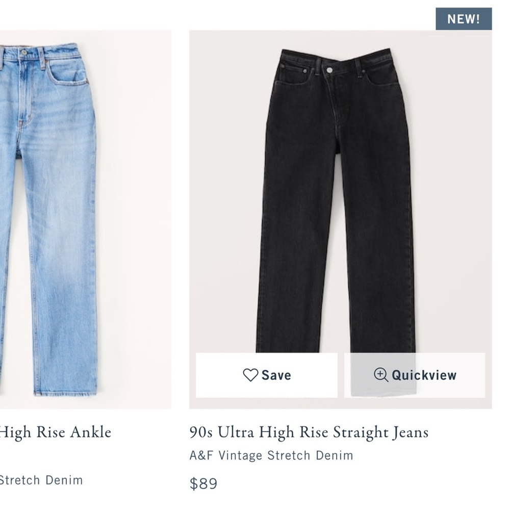 Abercrombie & Fitch 90s straight high rise jeans